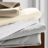 Organic 400 Thread Count Sateen White King Sheet Set.