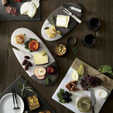 Set of 3 Marble Handle Cheese Knives.