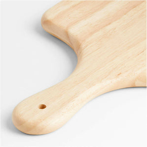 Tondo Natural Wood Paddle Serving Board with Handle