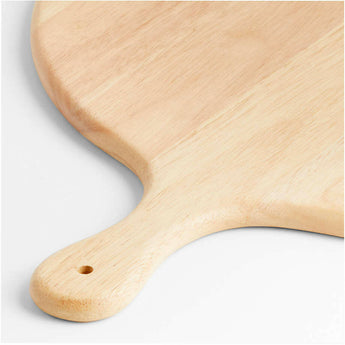 Tondo Natural Wood Round Serving Board with Handle.