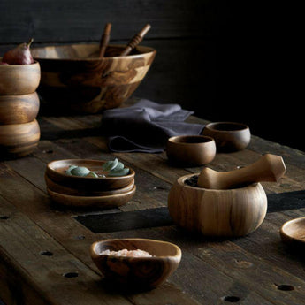 Acacia Mortar and Pestle.