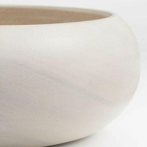 Tondo 14" White-Washed Bowl.
