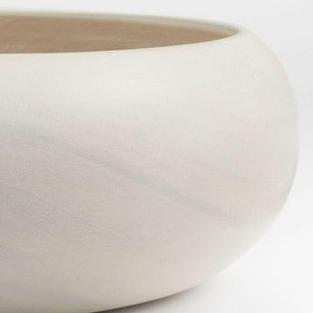Tondo 14" White-Washed Bowl.