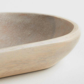 Tondo White Washed Oval Platter 16.5".