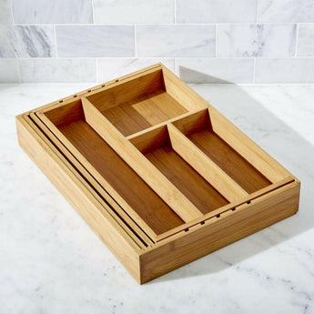Expandable Bamboo Gadget Tray.