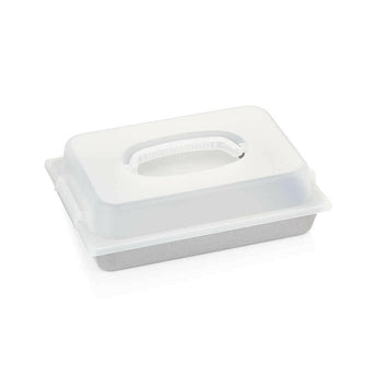 USA Pan Pro Line Non-Stick Rectangular Cake Pan with Lid.