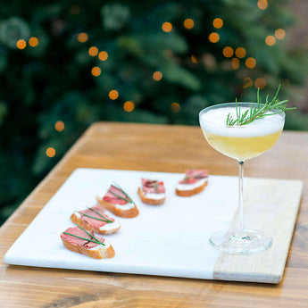 Wood Marble Square Platter.