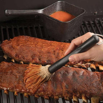 Cast Iron Basting Pot and Brush.