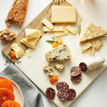Wood Marble Square Platter.