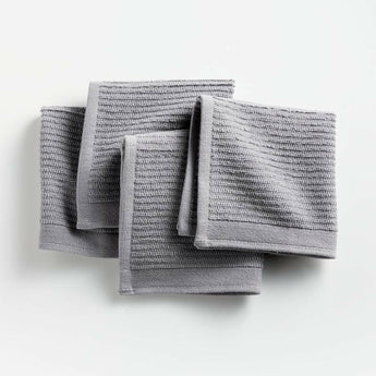 Bar Mop Grey Dishcloths, Set of 4.