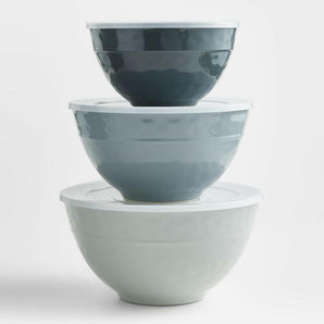 Orabel Melamine Bowls with Lids, Set of 3