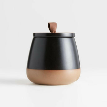 Thero Matte Black Ceramic Canister.