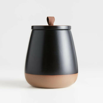 Thero Matte Black Ceramic Canister.