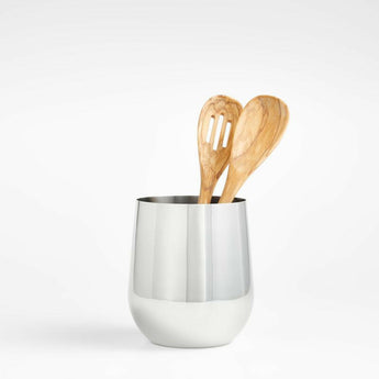 Curved Stainless Steel Utensil Holder.