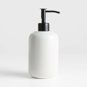 Chet Ceramic White Soap Dispenser.