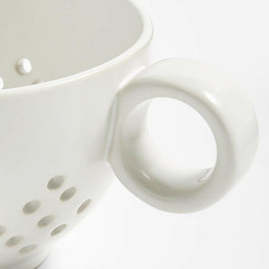 Matte White Berry Colander Mug.