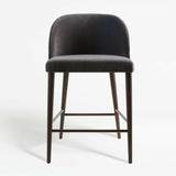 Camille Anthracite Velvet Counter Stool.