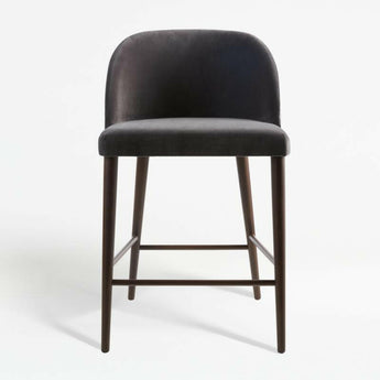 Camille Anthracite Velvet Counter Stool.
