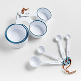 Ena White Enamel Measuring Cups, Set of 4.