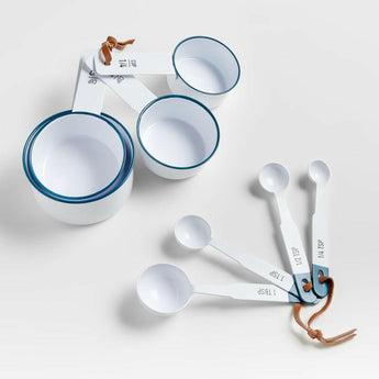 Ena White Enamel Measuring Cups, Set of 4.