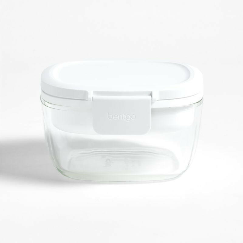 Bentgo Glass Leakproof Salad Container With Large 61oz Salad Bowl 4  compartment