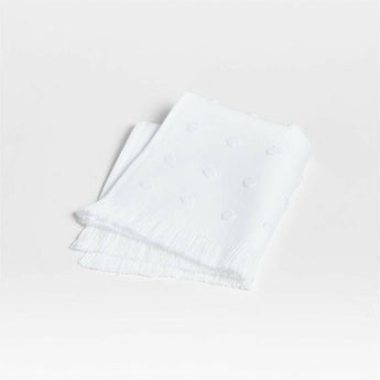 Dotty Organic White Washcloth..