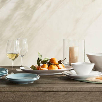 Marin White Outdoor Melamine Dinner Plate.