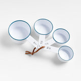 Ena White Enamel Measuring Cups, Set of 4.