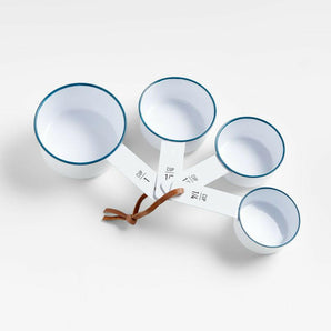 Ena White Enamel Measuring Cups, Set of 4.