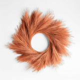 Rust Pampas Grass Wreath 28".