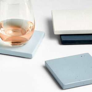 Epice Concrete Coasters, Set of 4: one of each color.