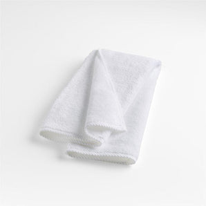 Quick-Dry White Organic Cotton Hand Towel..