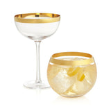 Pryce Gold Rocks Glass.