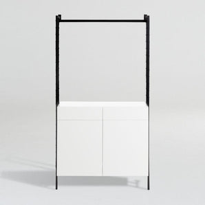 Flex Modular Closed Storage Cabinet with Clothing Bar..