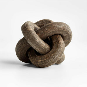 Black Wood Knot Sculpture 8".