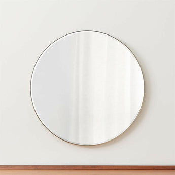 Edge Brass Round 30" Wall Mirror.