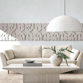 Mesa de centro rectangular Icon de madera de pino encalada de 60".