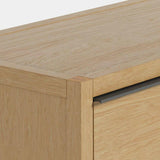 Cómoda de 6 cajones Leavitt Natural Oak Wood.