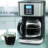 Cafetera Capresso de 10 tazas, acero inoxidable.