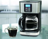 Cafetera Capresso de 10 tazas, acero inoxidable.