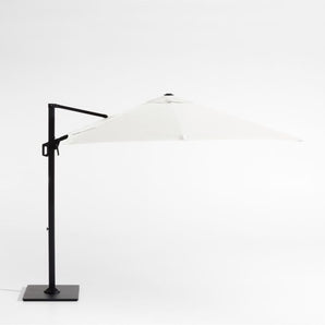 Sombrilla voladiza para Exterior Sunbrella® de lona cuadrada de 9' con estructura metálica negra