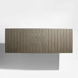 Andorra 91"-112" Gris Madera Exterior Mesa de comedor extensible.