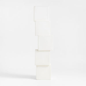 Lámpara de mesa Cubey de lino de Brigette Romanek