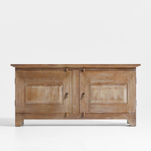 Credenza vasca de madera maciza envejecida de 68
