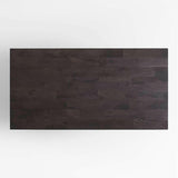 Euskera 82"-118" Charcoal Mesa de comedor rectangular extensible de madera gris.