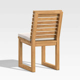 Listón Exterior Silla auxiliar de comedor con cojines Sunbrella ® de avena.