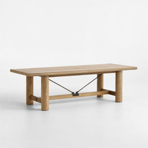 Mesa de comedor extensible de madera de roble rústico envejecido Breckenridge 78"-108