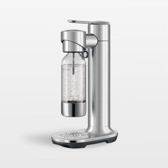 Máquina para hacer agua con gas Breville ® InFizz Aqua con bidón de CO2 en acero inoxidable.