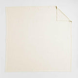 Manta para cama de matrimonio de algodón orgánico cepillado color marfil ártico/Queen