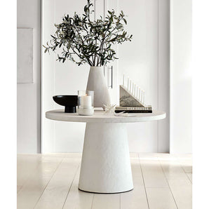 Mesa de Comedor con Pedestal Willy 48" Blanca by Leanne Ford
